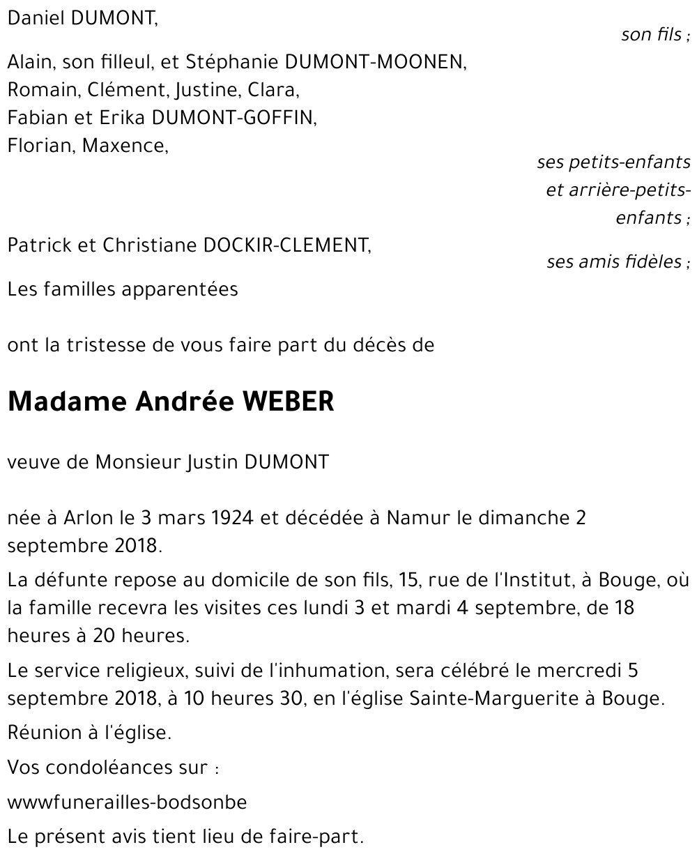 Andrée WEBER