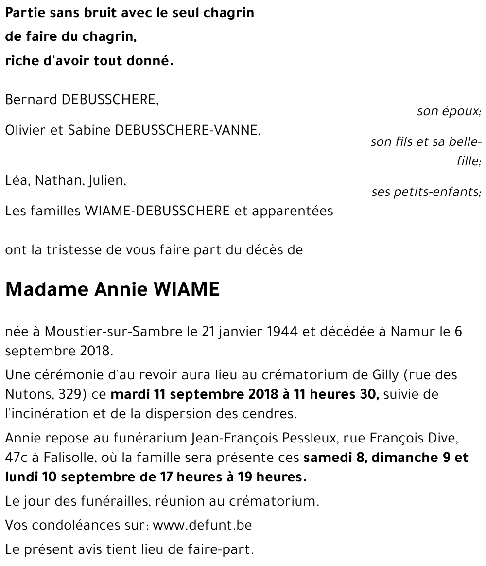 Annie WIAME