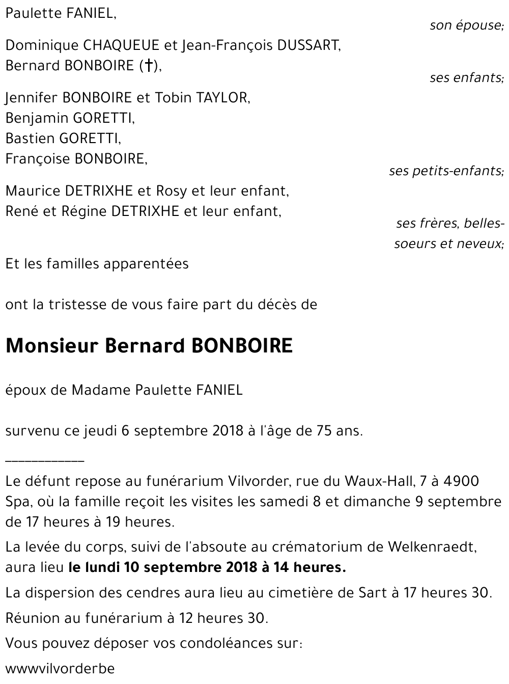 Bernard BONBOIRE