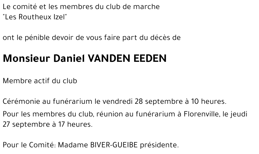 Daniel VANDEN EEDEN