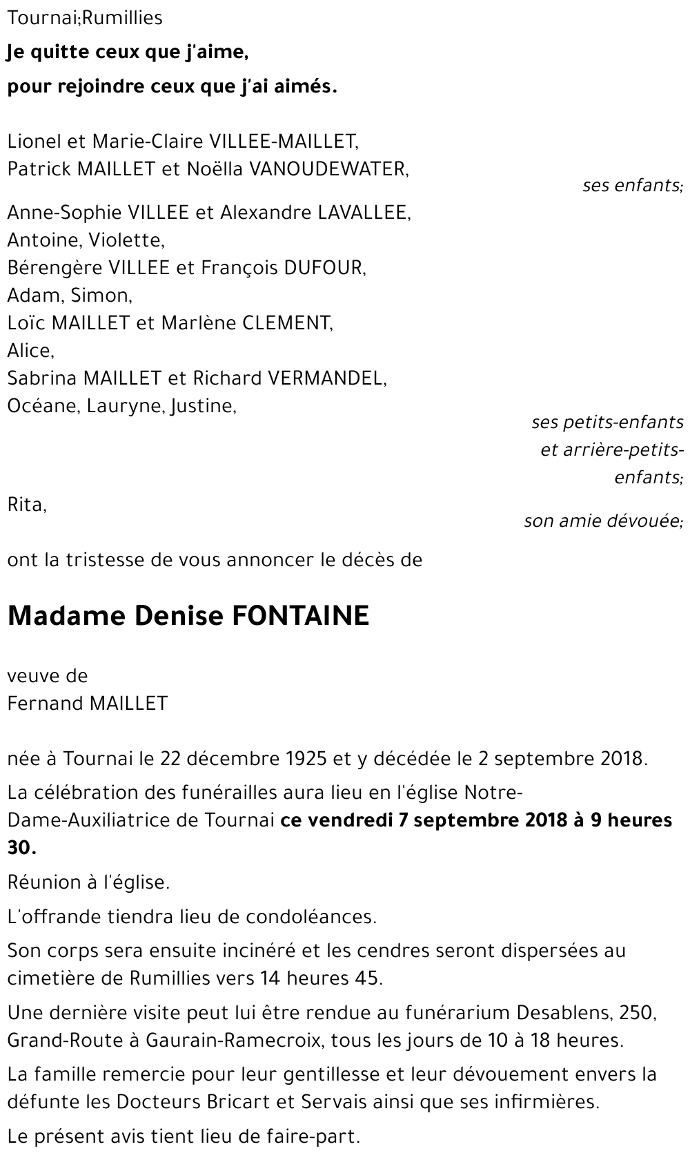 Denise FONTAINE