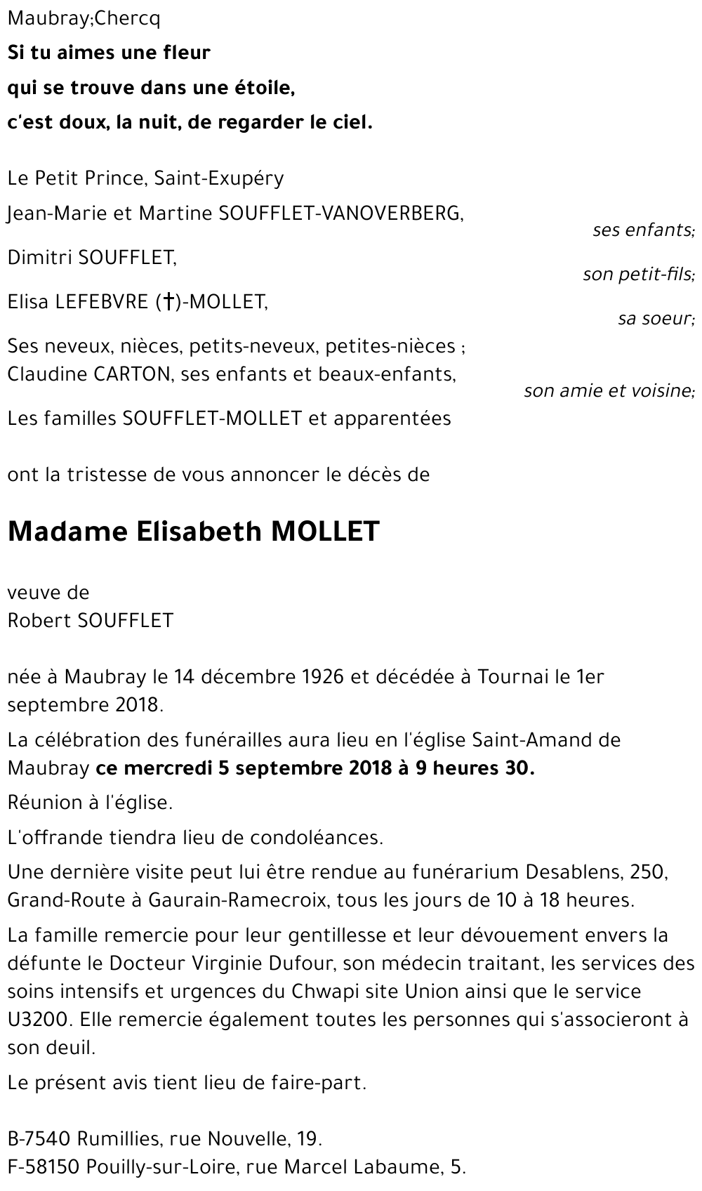 Elisabeth MOLLET
