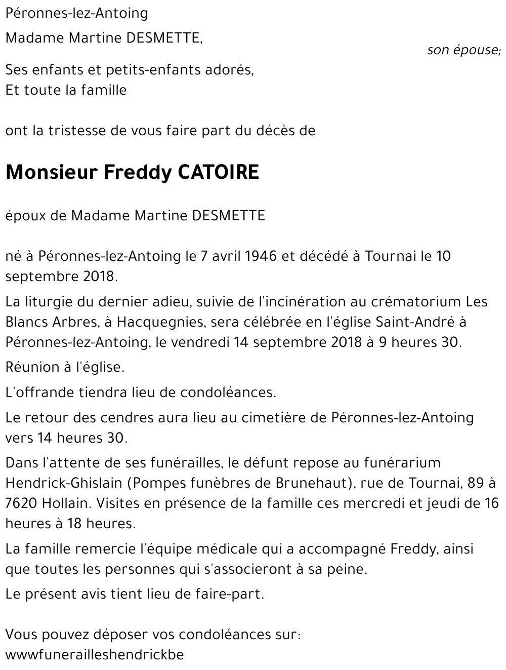 Freddy CATOIRE