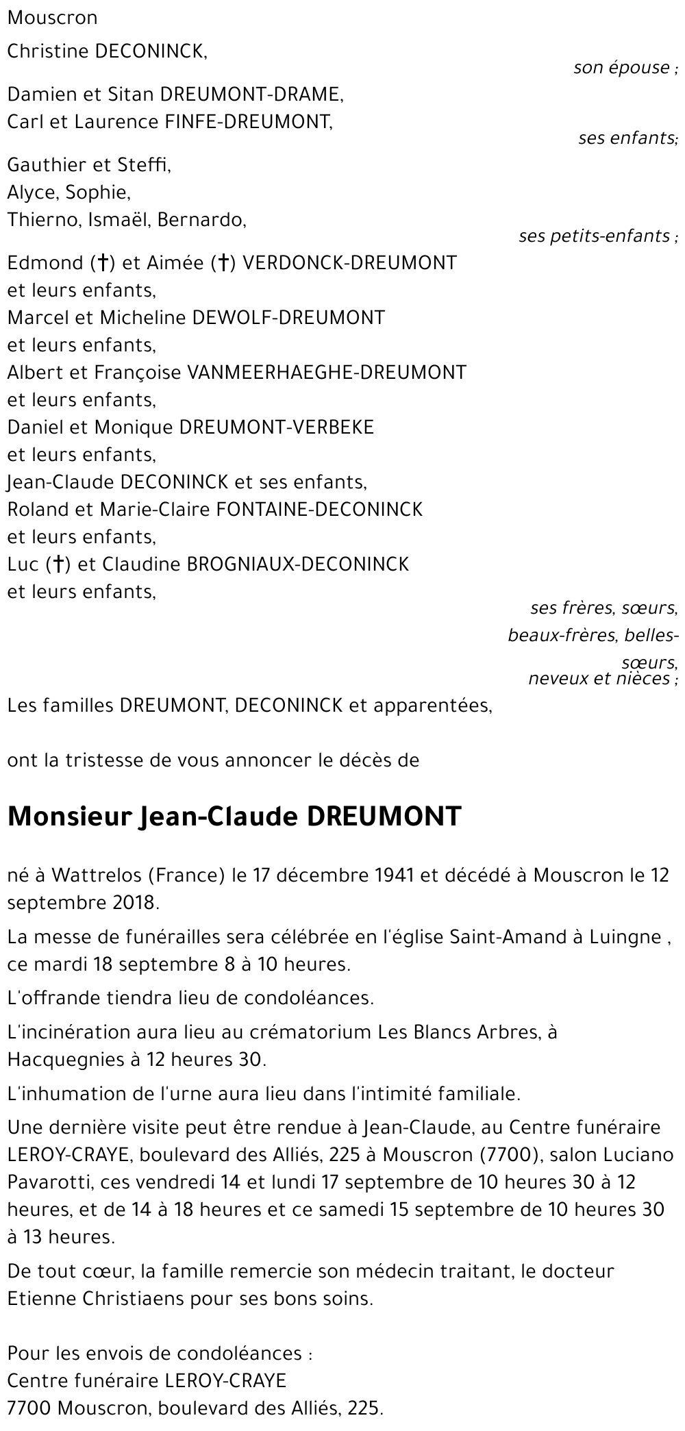 Jean-Claude DREUMONT