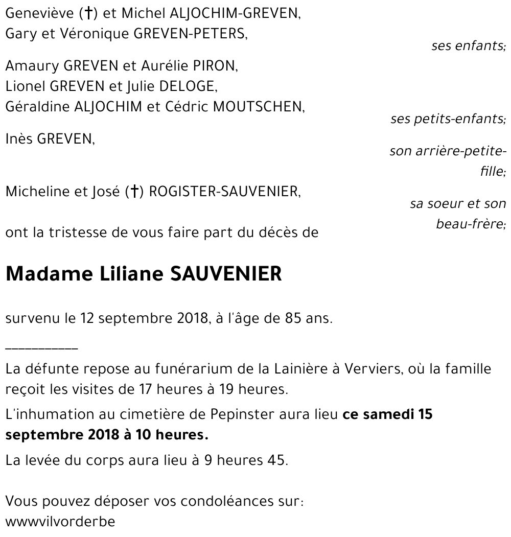 Liliane SAUVENIER