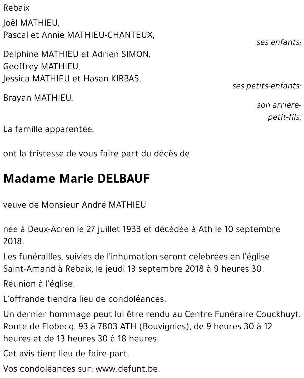 Marie DELBAUF