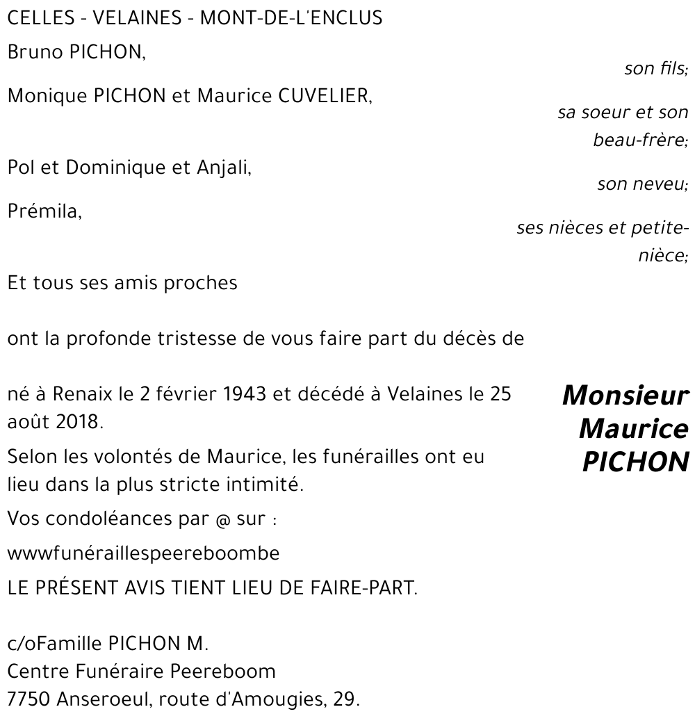 Maurice PICHON