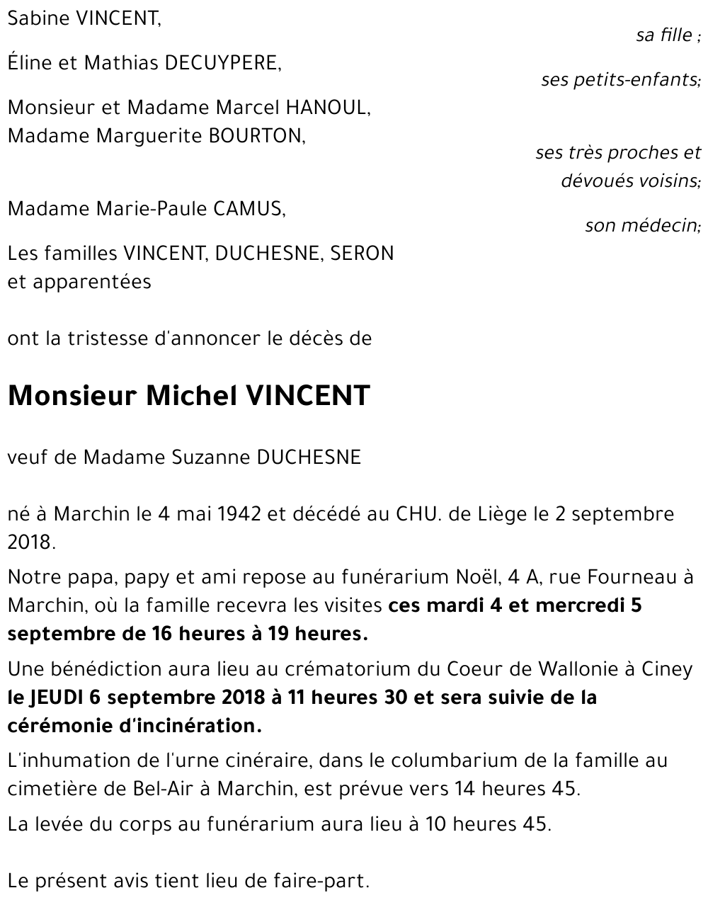 Michel VINCENT