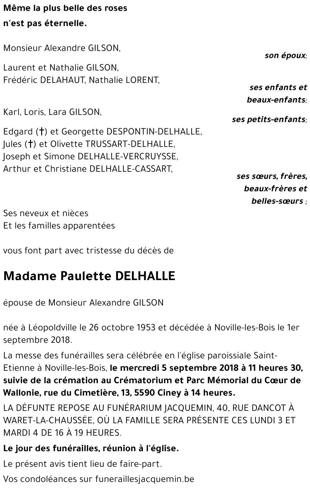 Paulette DELHALLE