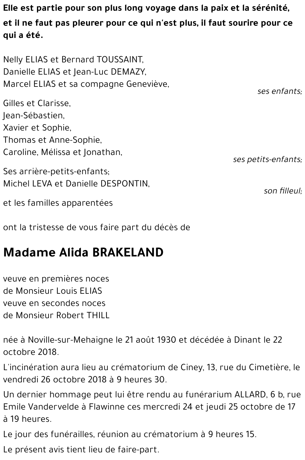 Alida BRAKELAND