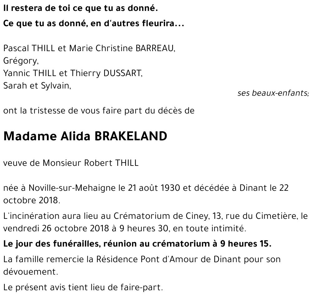 Alida BRAKELAND
