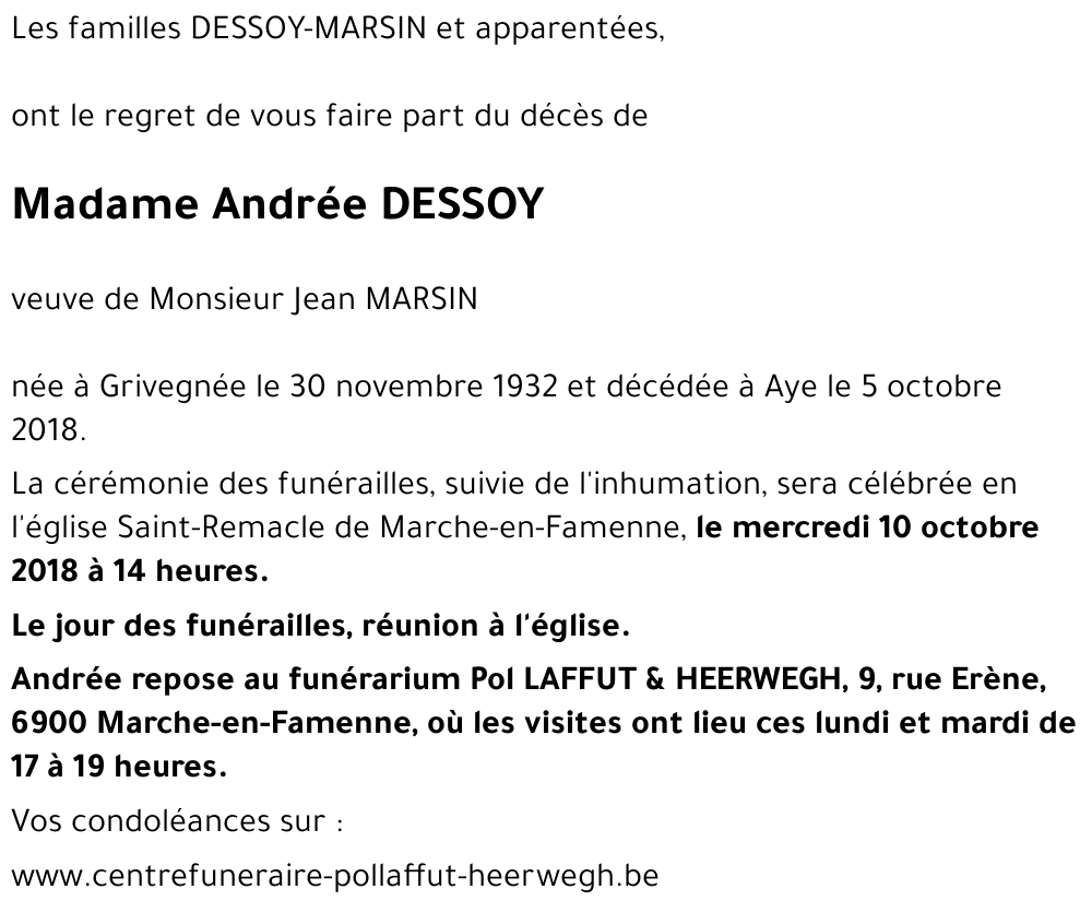 Andrée DESSOY