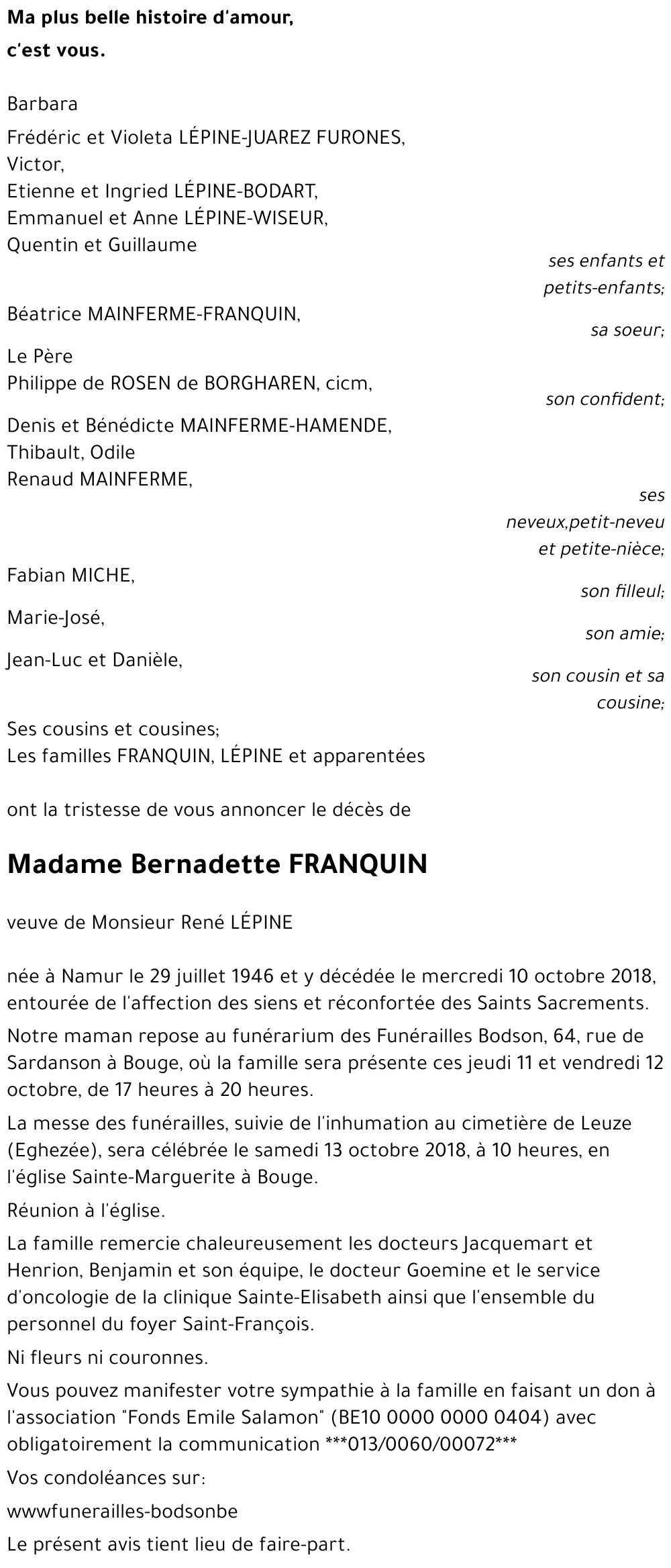 Bernadette FRANQUIN