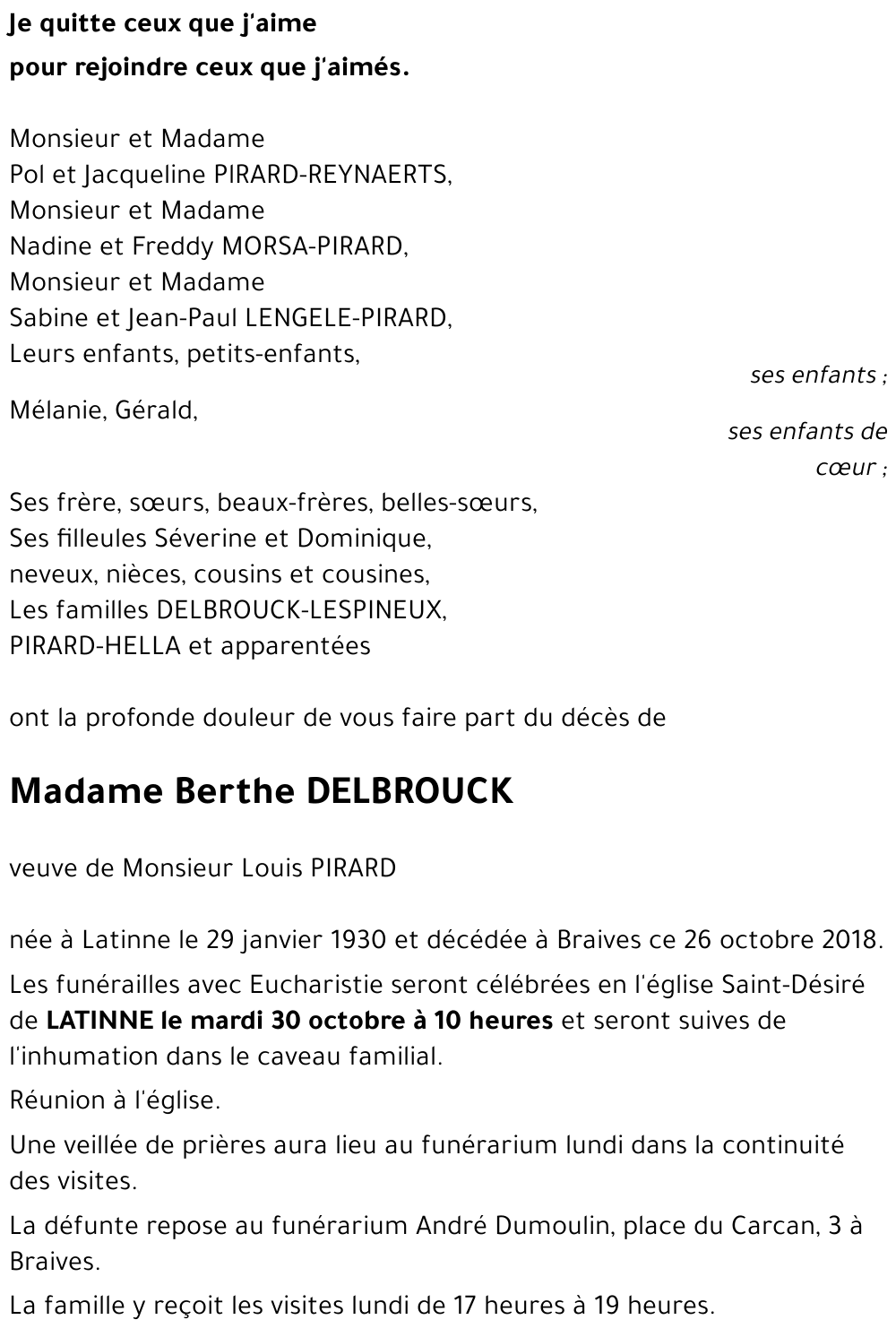 Berthe DELBROUCK