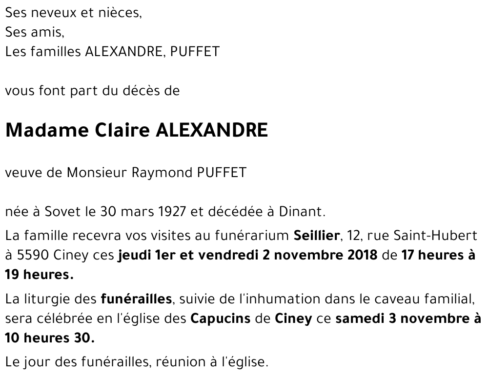 Claire ALEXANDRE