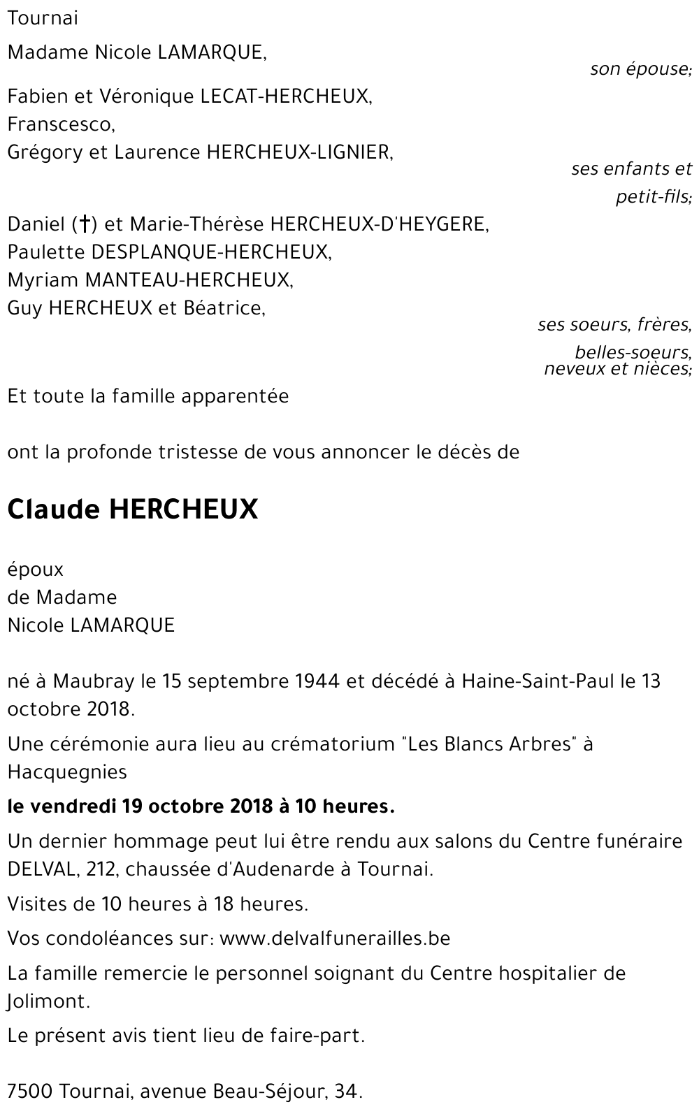 Claude HERCHEUX