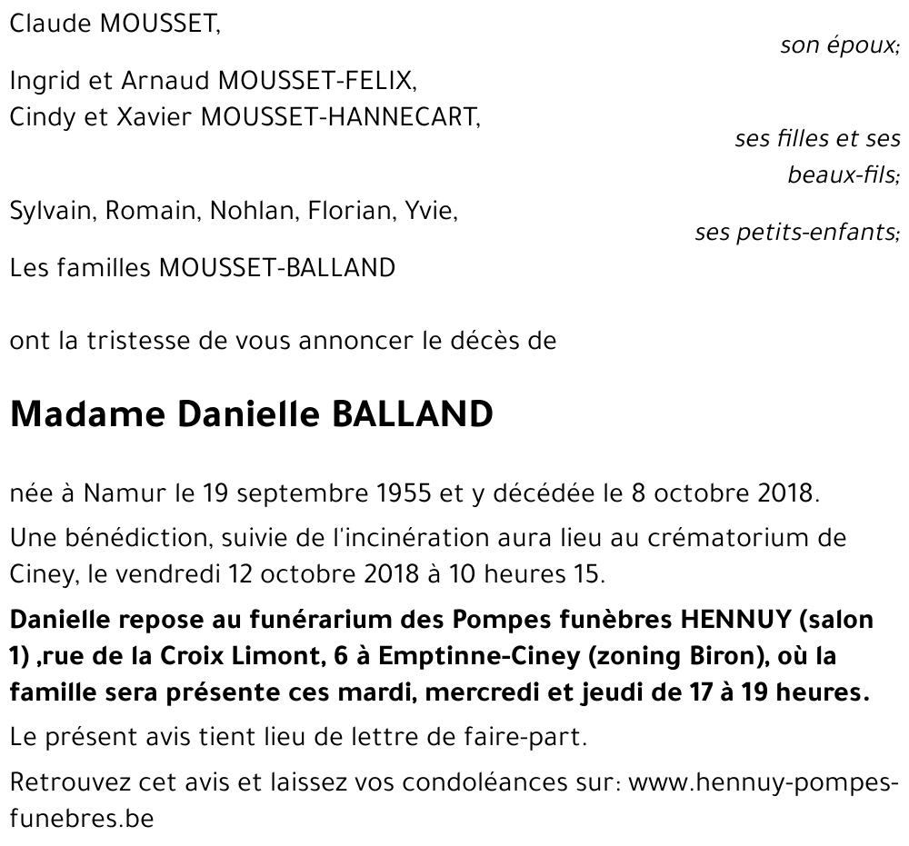 Danielle BALLAND