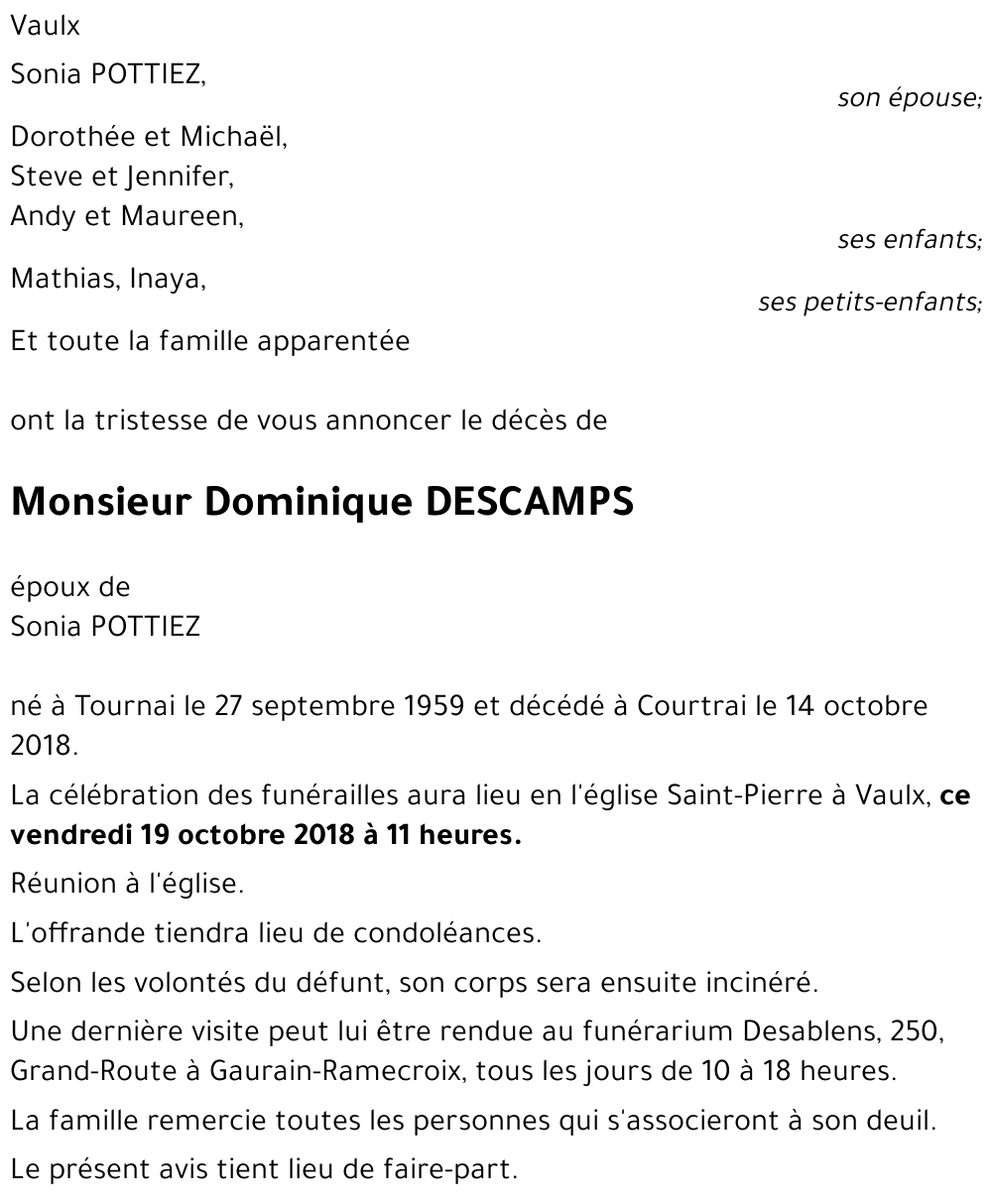 Dominique DESCAMPS