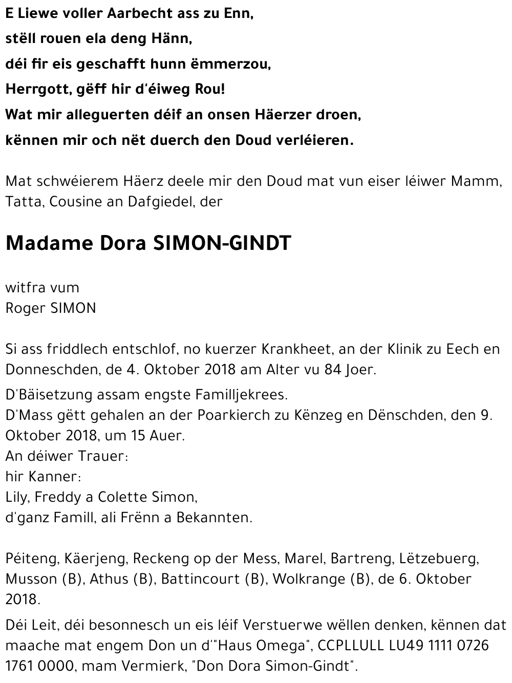 Dora SIMON-GINDT