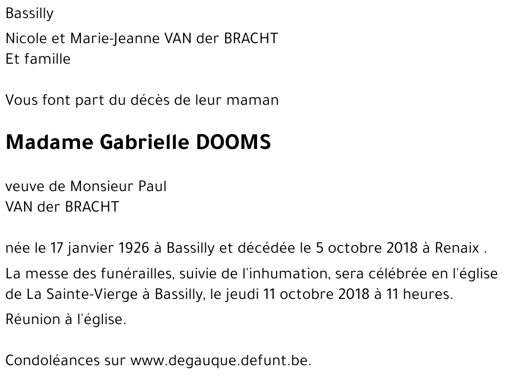 Gabrielle DOOMS