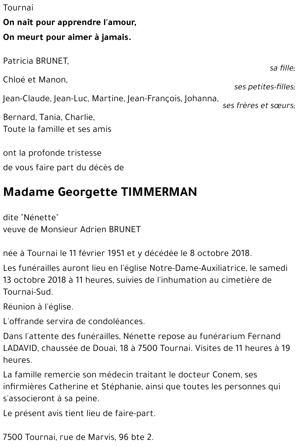 Georgette TIMMERMAN