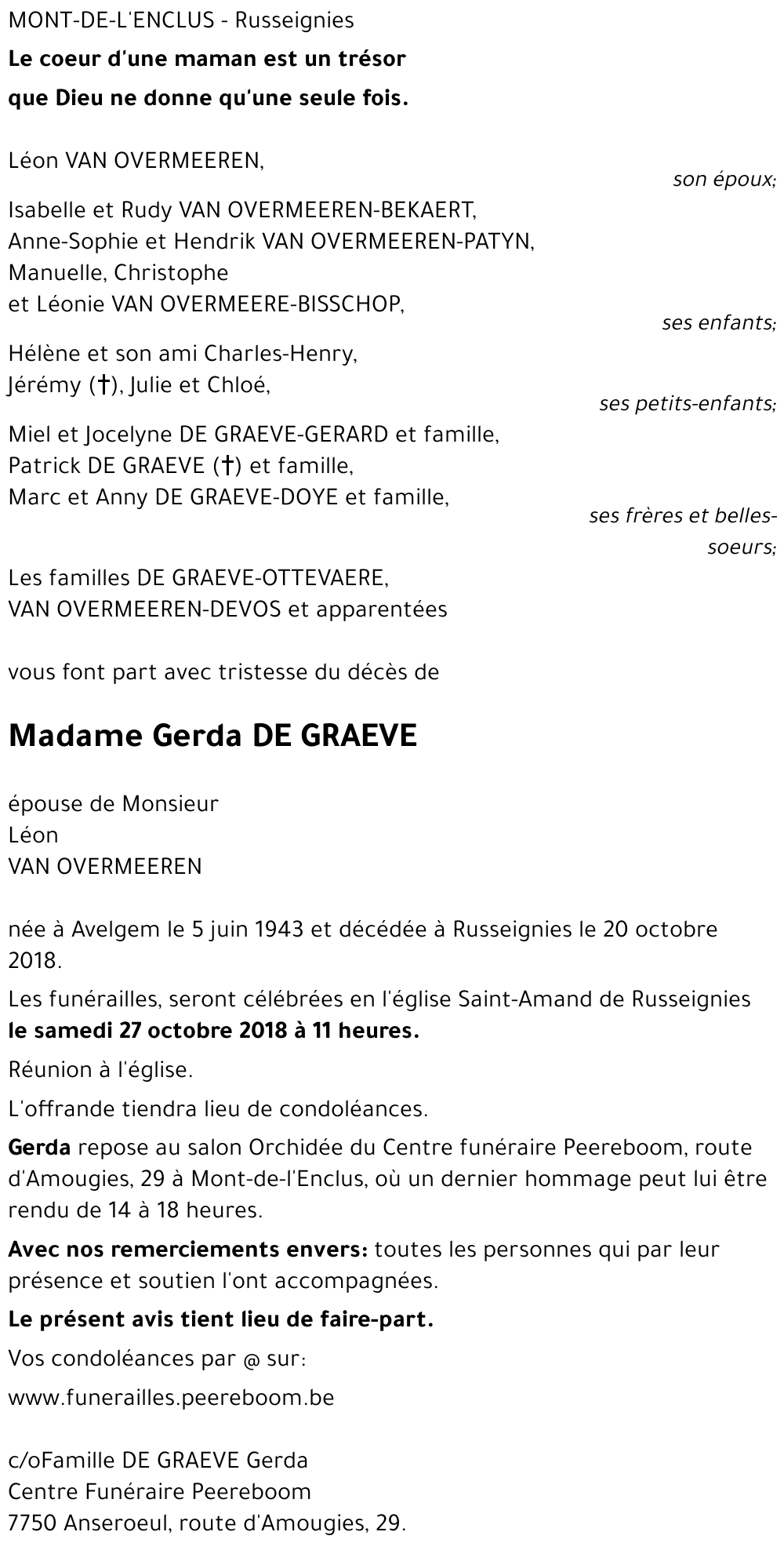 Gerda DE GRAEVE