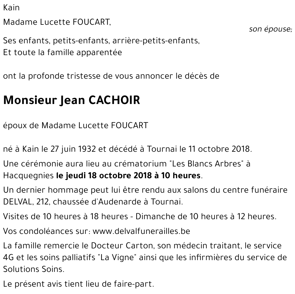 Jean CACHOIR