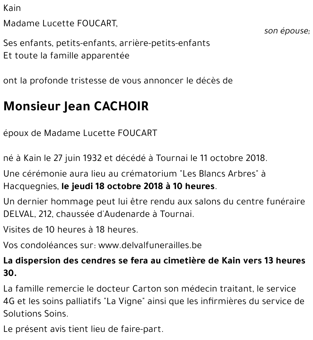 Jean CACHOIR