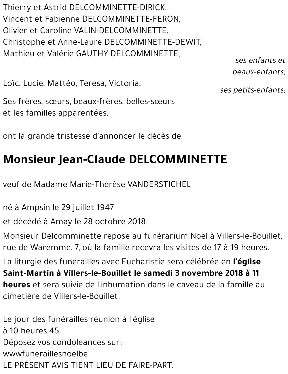 Jean-Claude DELCOMMINETTE