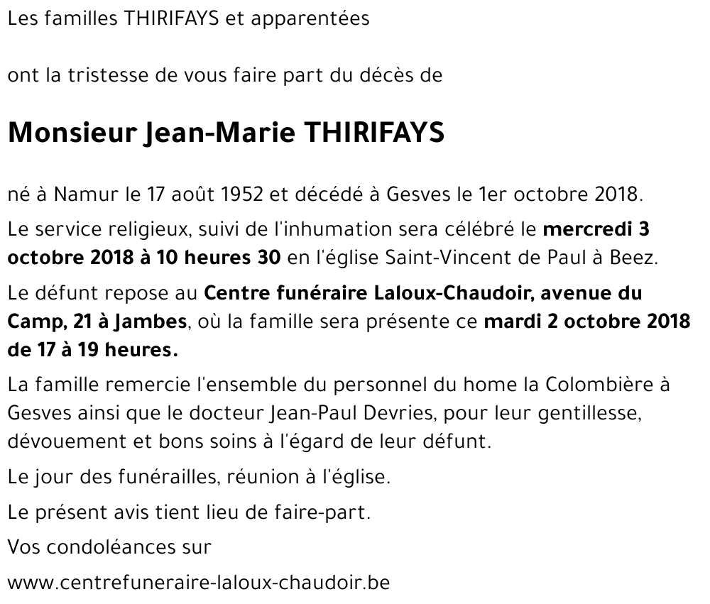 Jean-Marie THIRIFAYS