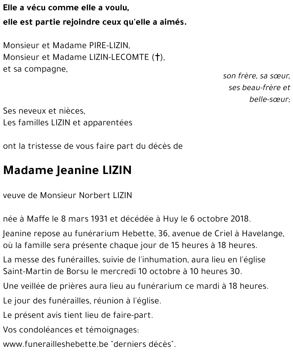 Jeanine LIZIN