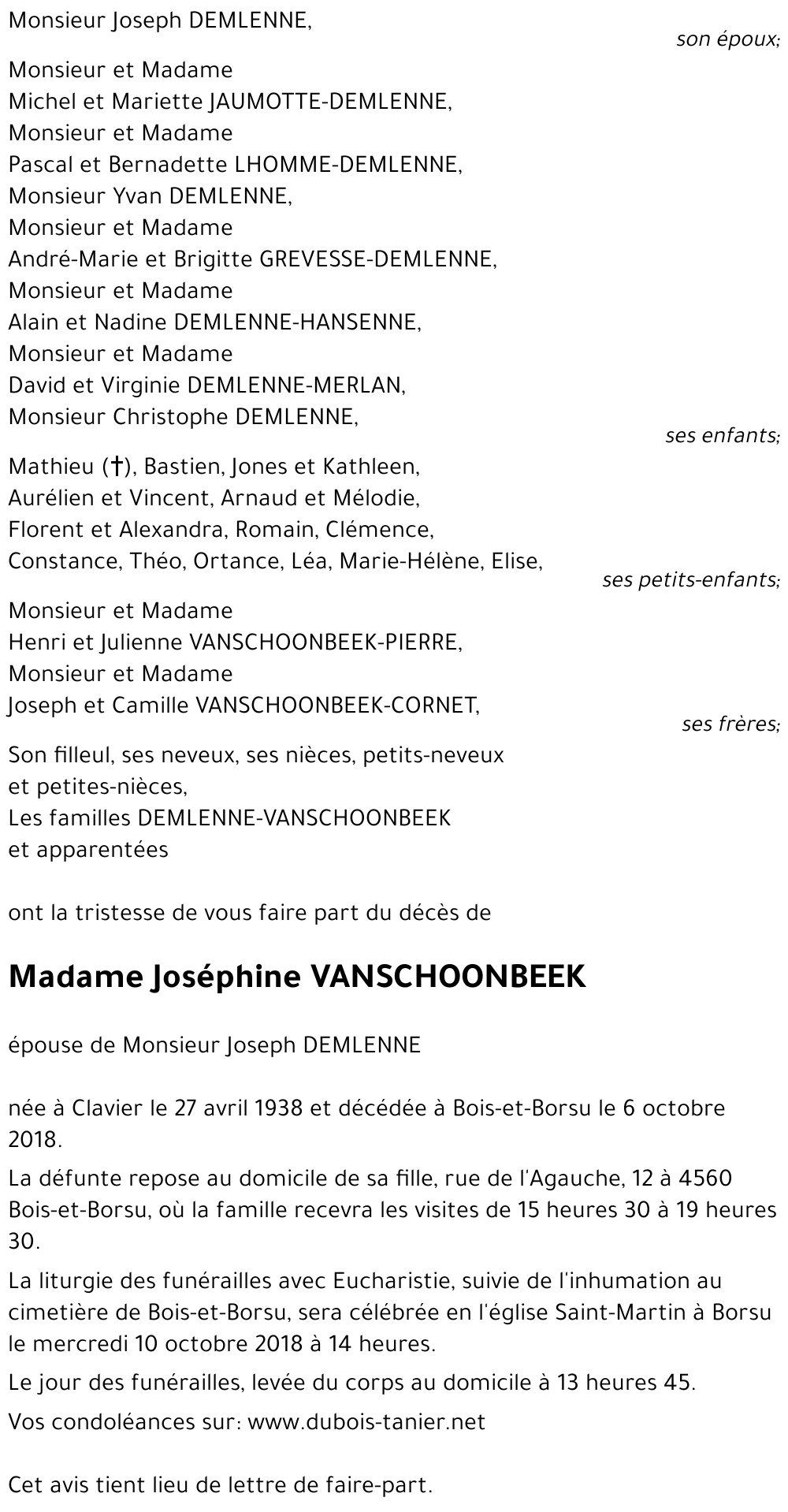 Joséphine VANSCHOONBEEK