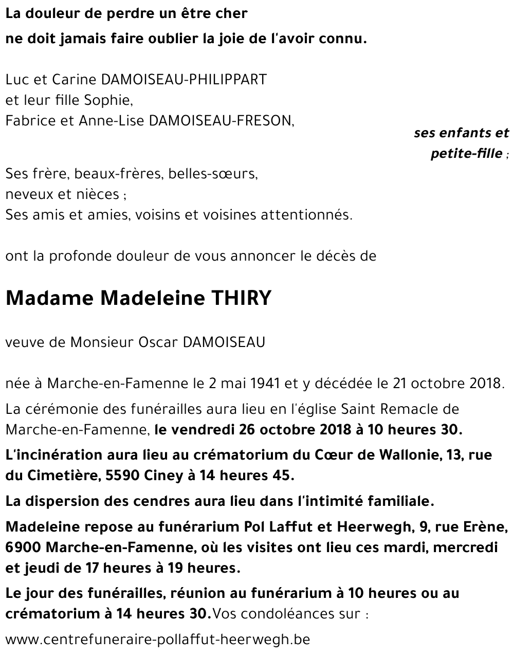 Madeleine THIRY