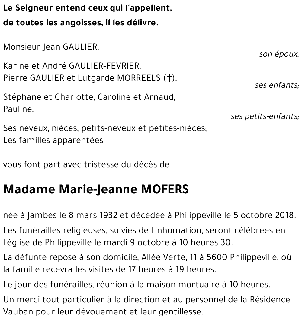 Marie-Jeanne MOFERS