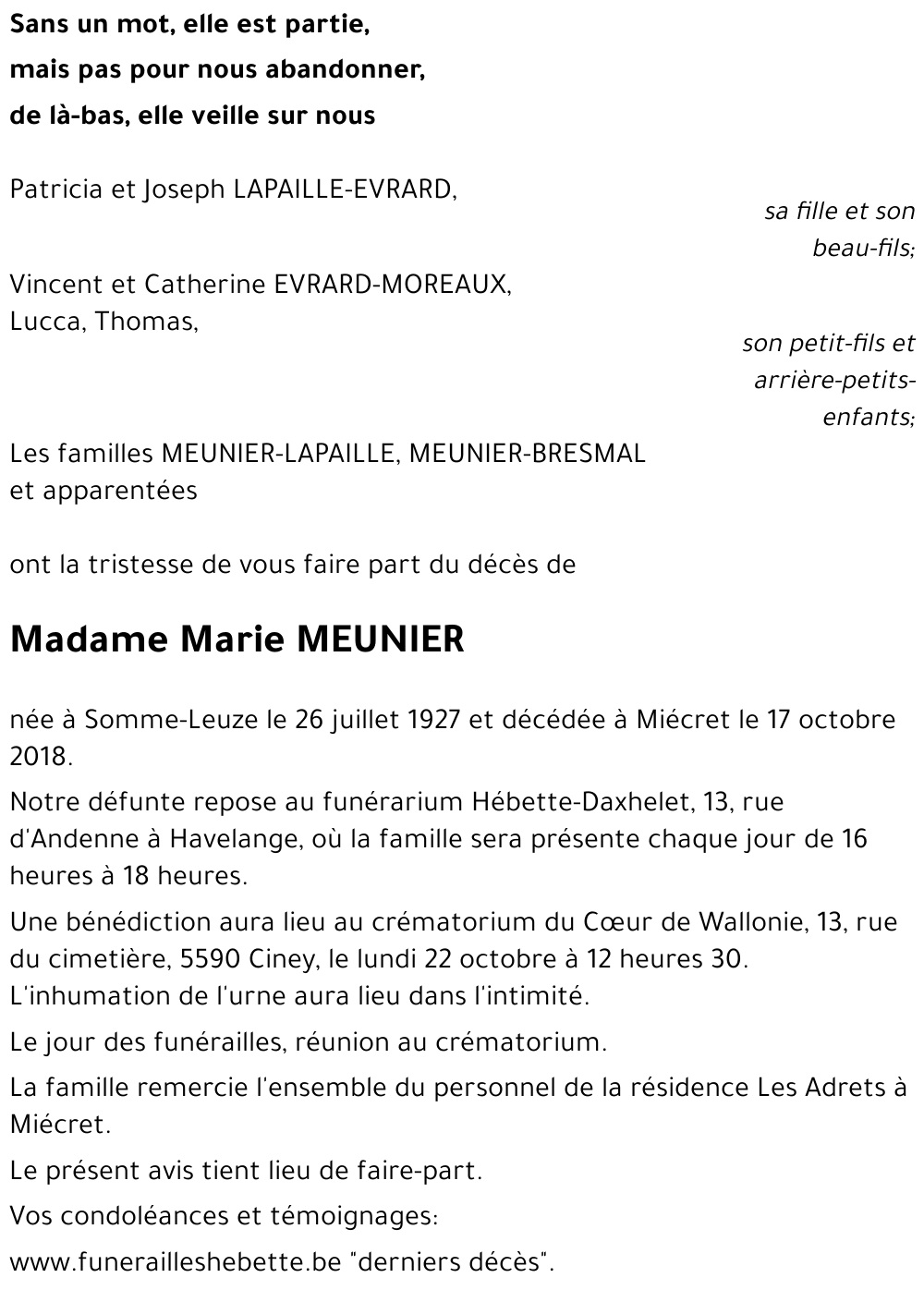 Marie MEUNIER