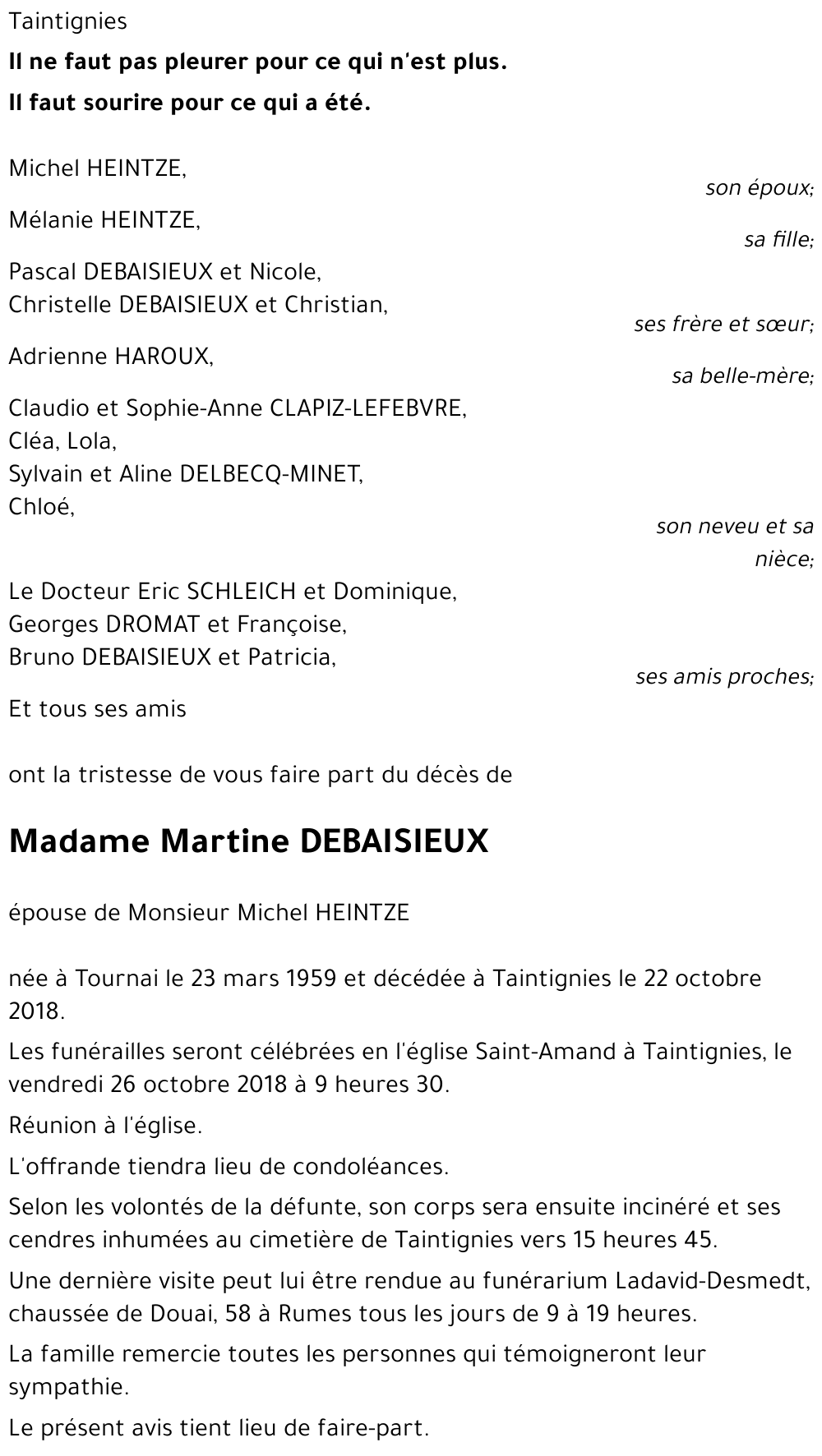 Martine DEBAISIEUX