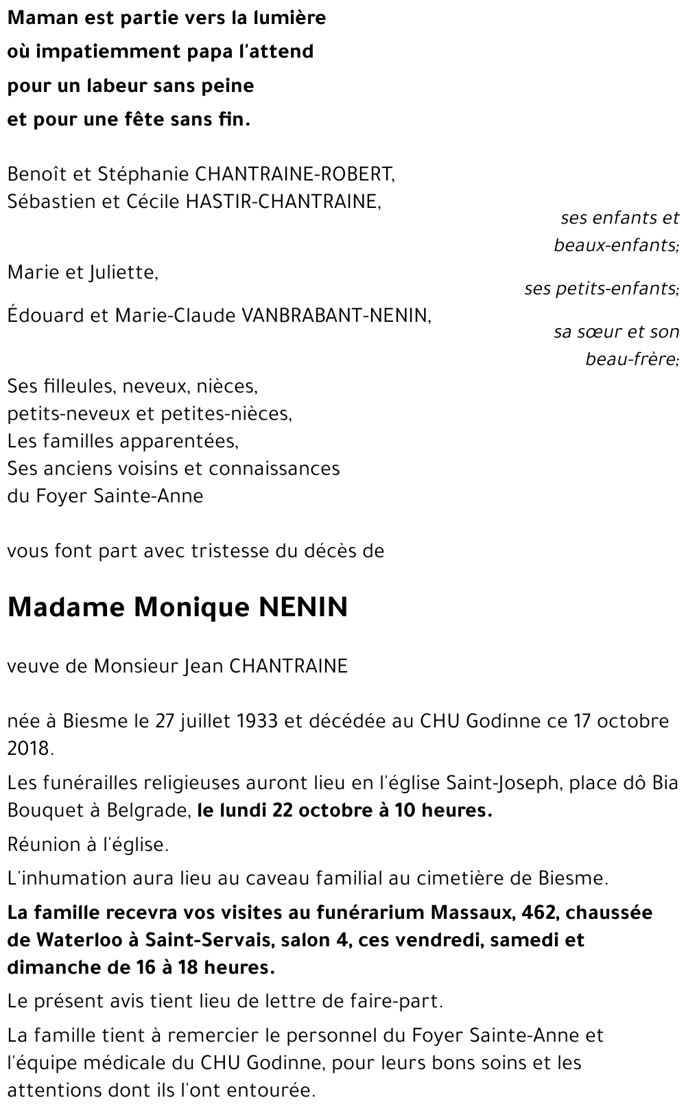 Monique NENIN