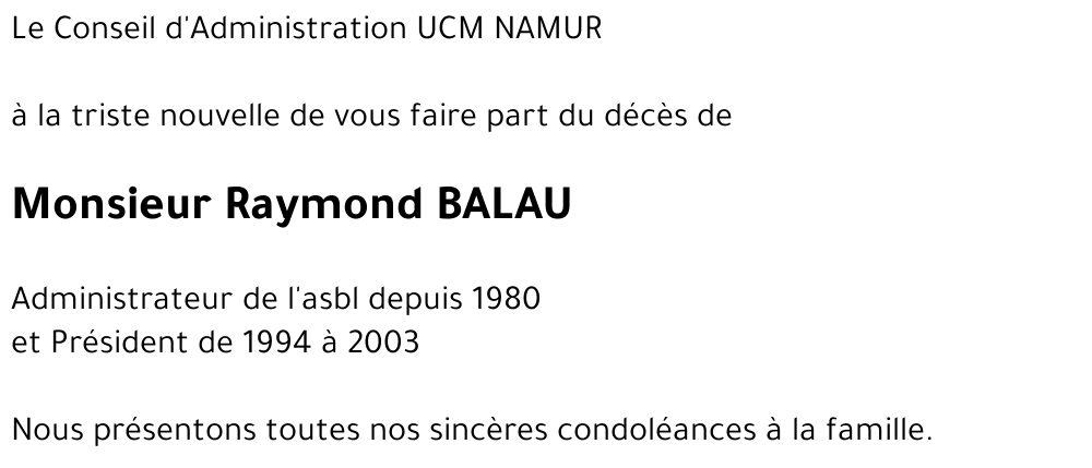 Raymond BALAU