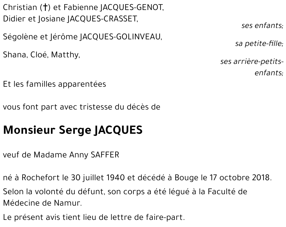 Serge JACQUES