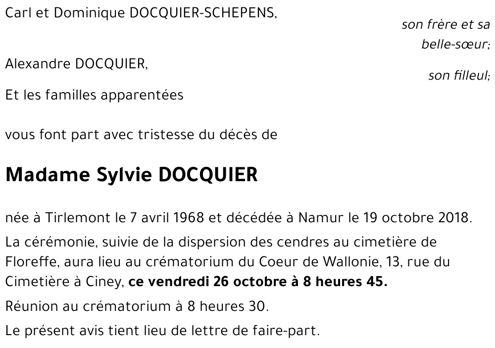 Sylvie DOCQUIER