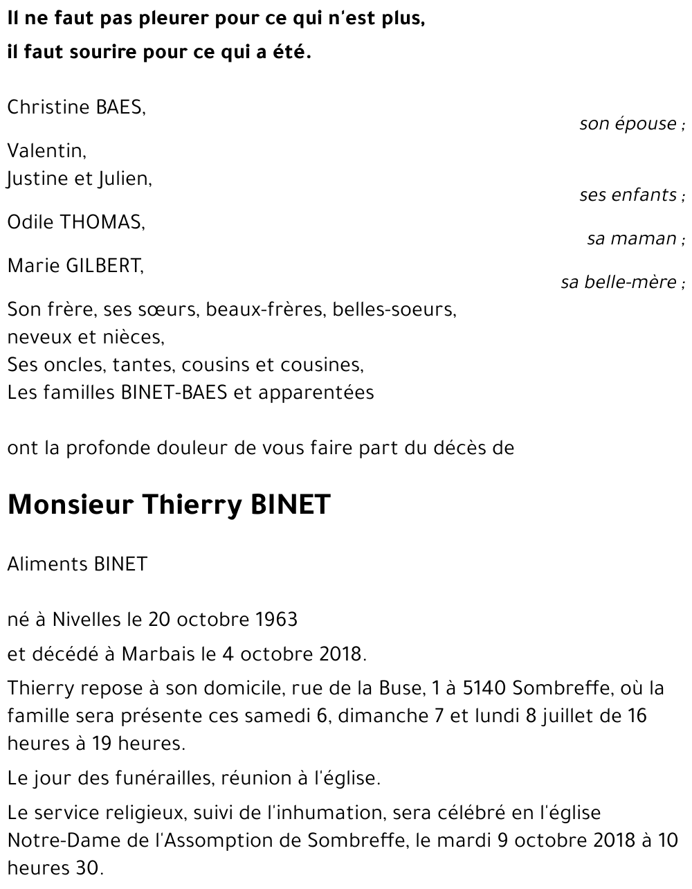 Thierry BINET