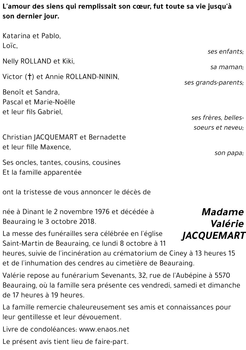 Valérie JACQUEMART