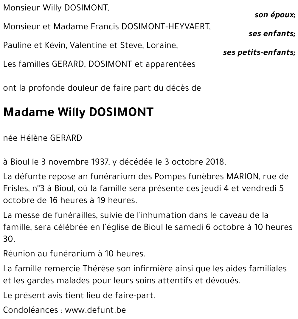 Willy DOSIMONT