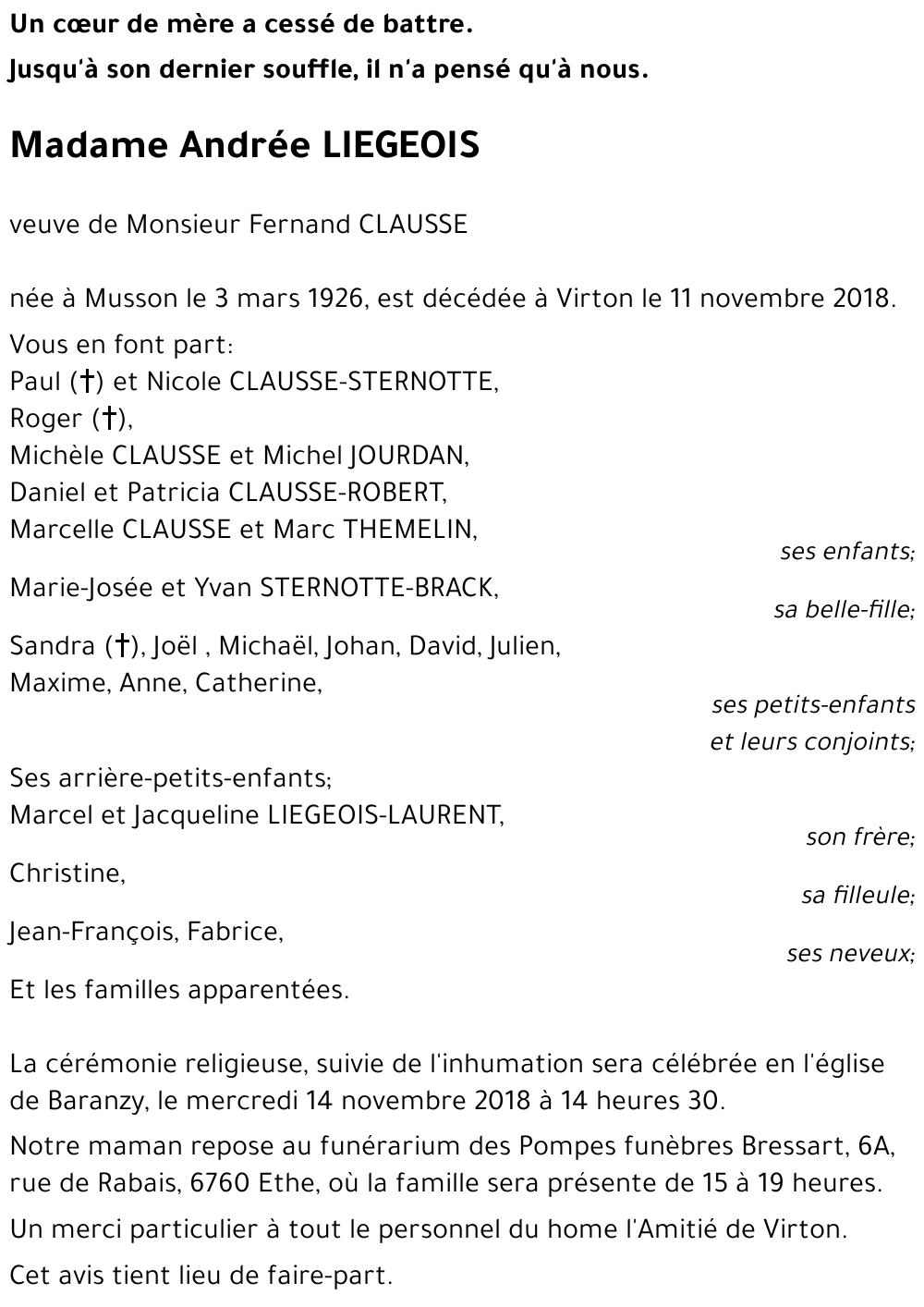 Andrée LIEGEOIS 