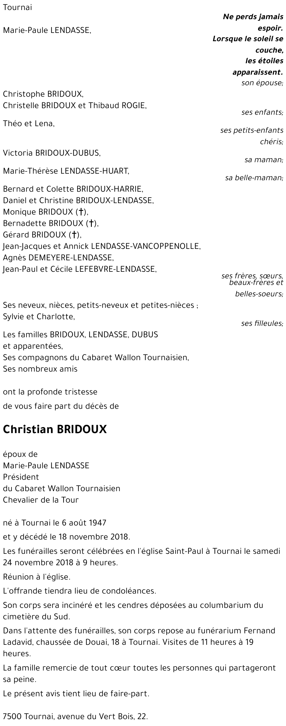 Christian BRIDOUX