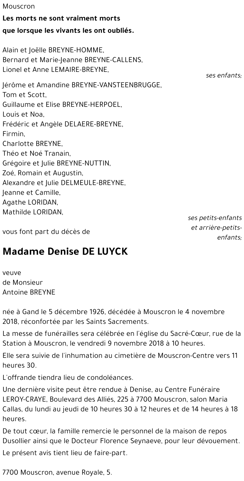 Denise DE LUYCK