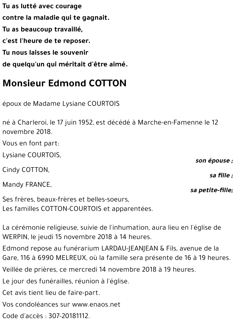 Edmond COTTON