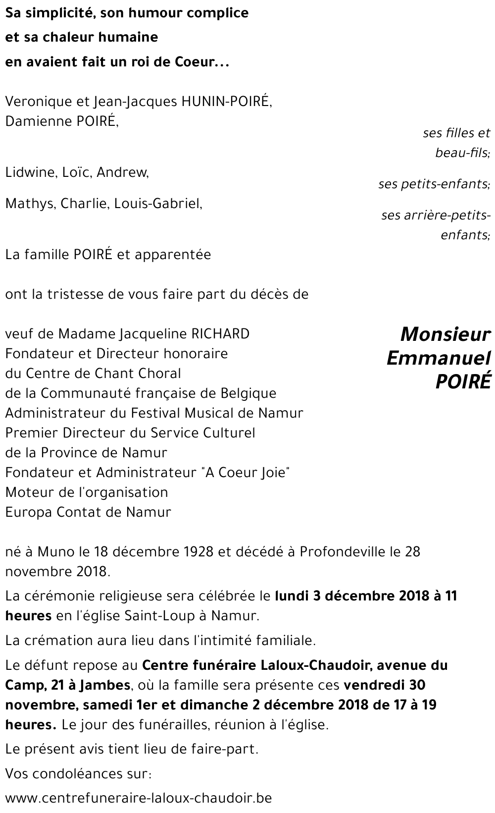 Emmanuel POIRE