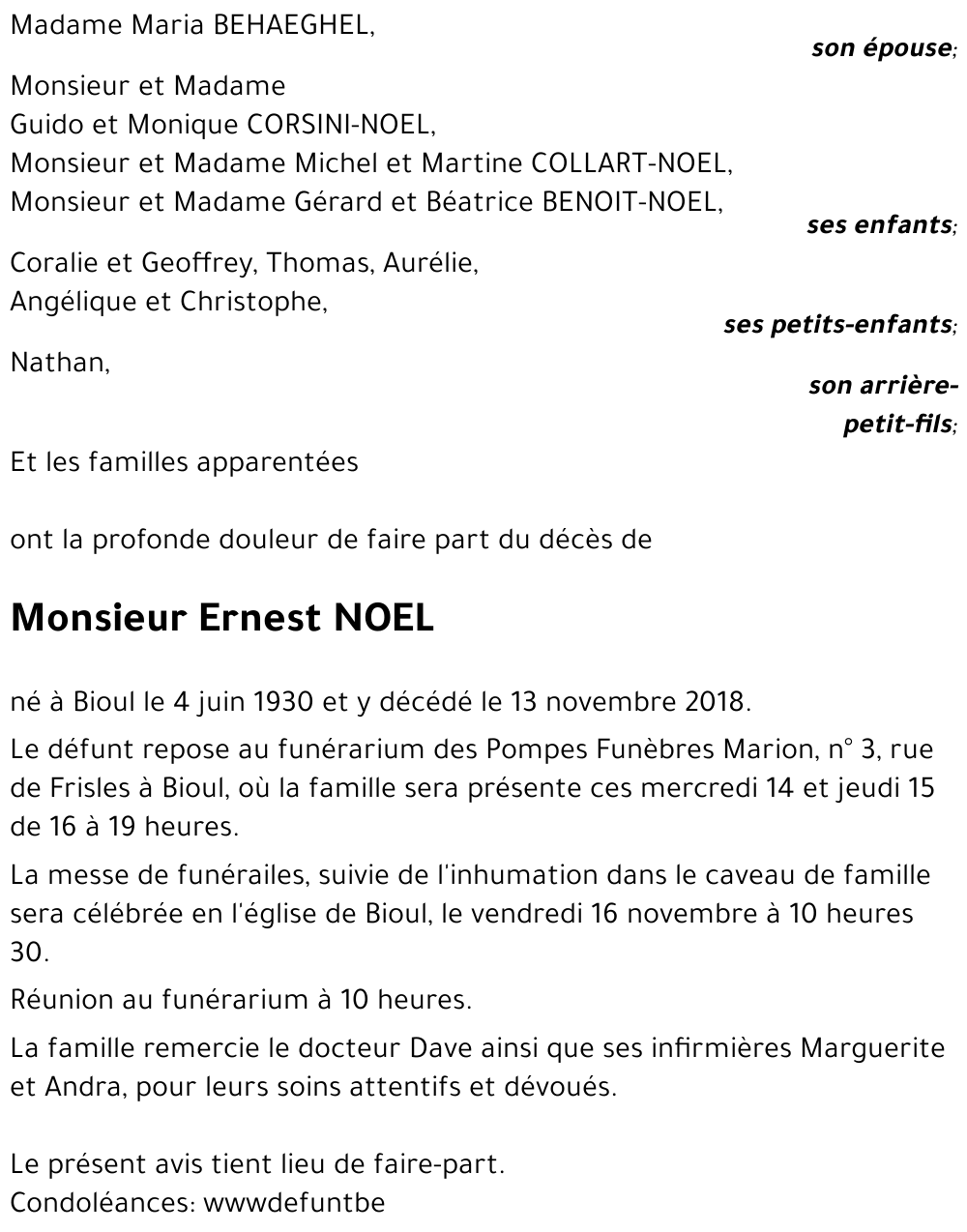 Ernest NOEL