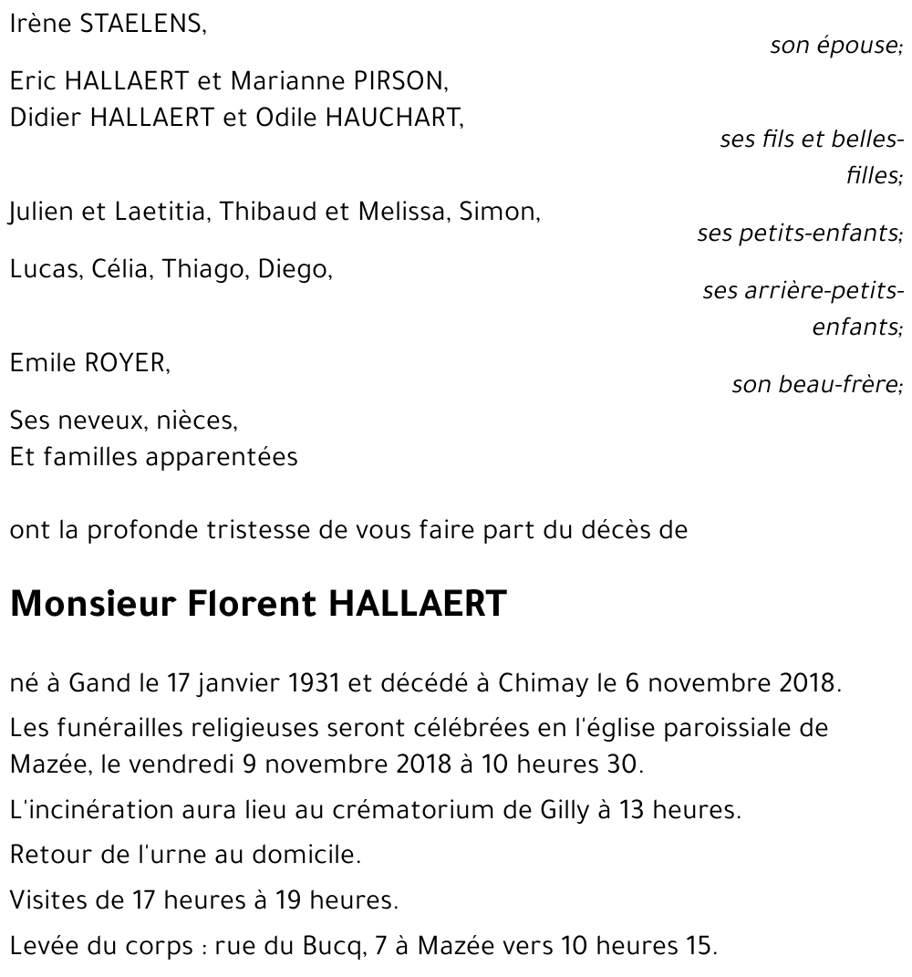 Florent HALLAERT